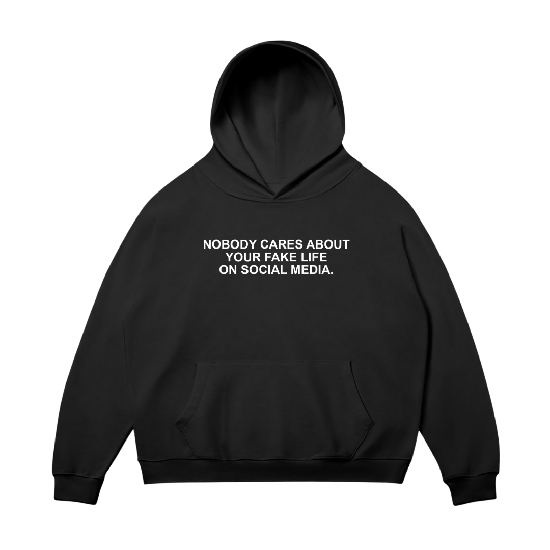 Fake Life On Social Media Hoodie